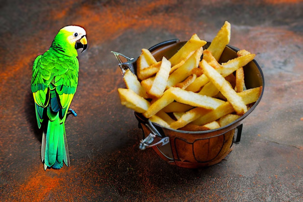 Can parrots eat french fries